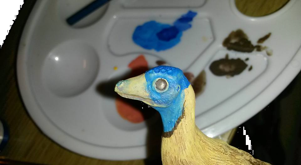 Detallando los ojos.