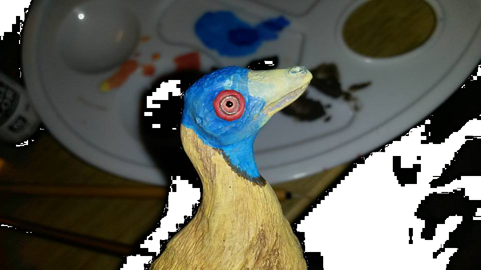 Detallando los ojos.